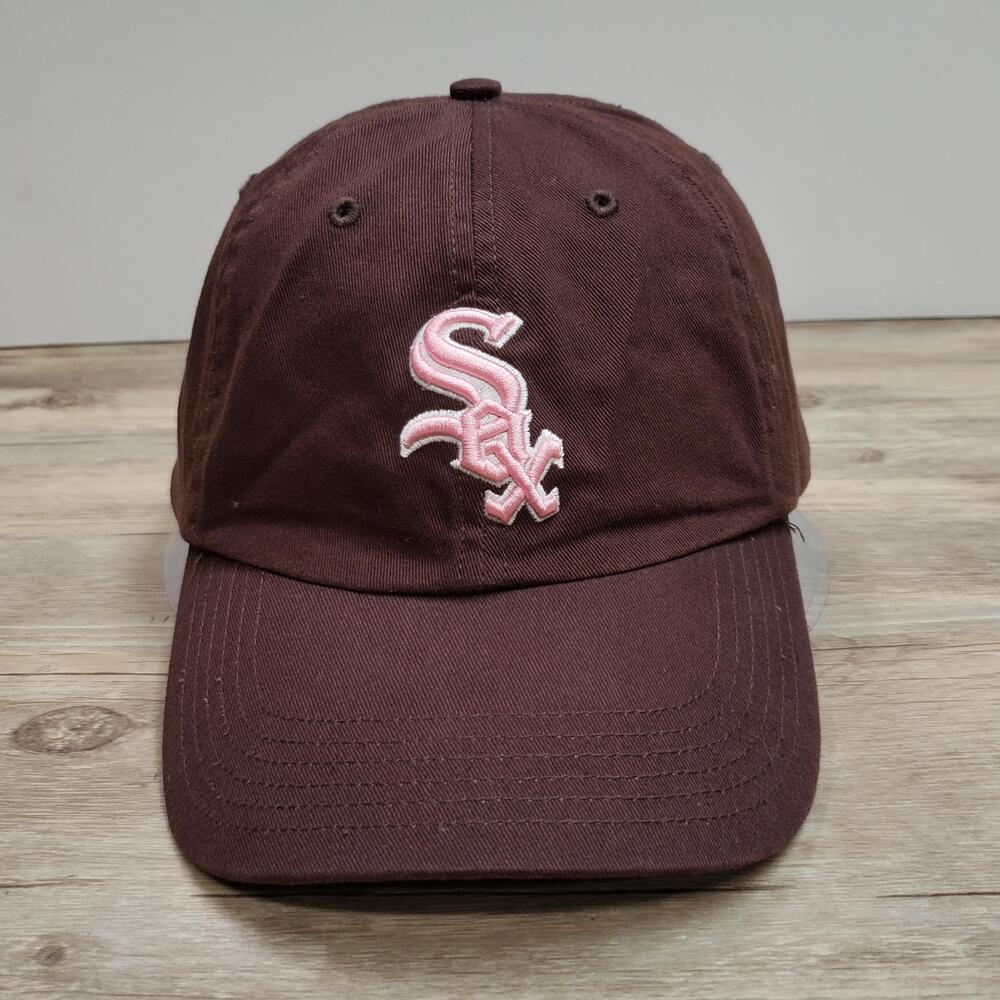 Chicago White Sox Hat Cap Strap Back Womens One Size Brown MLB Baseball Genuine
